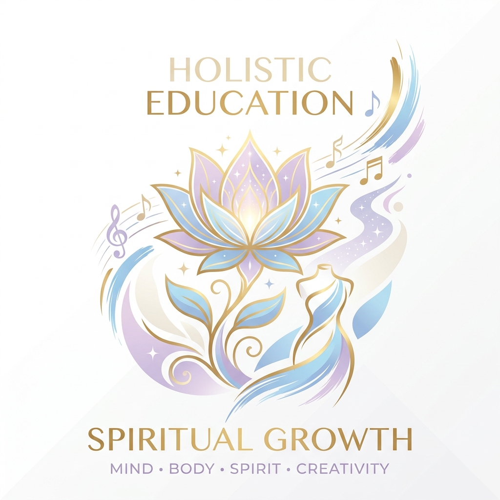 Holistic spiritual and creative academy illustration